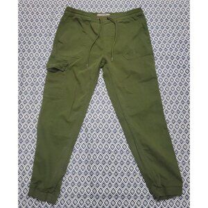 Joe's Elastic Waist Jogger Cargo  Women's green Pants Size M Inseam 27"